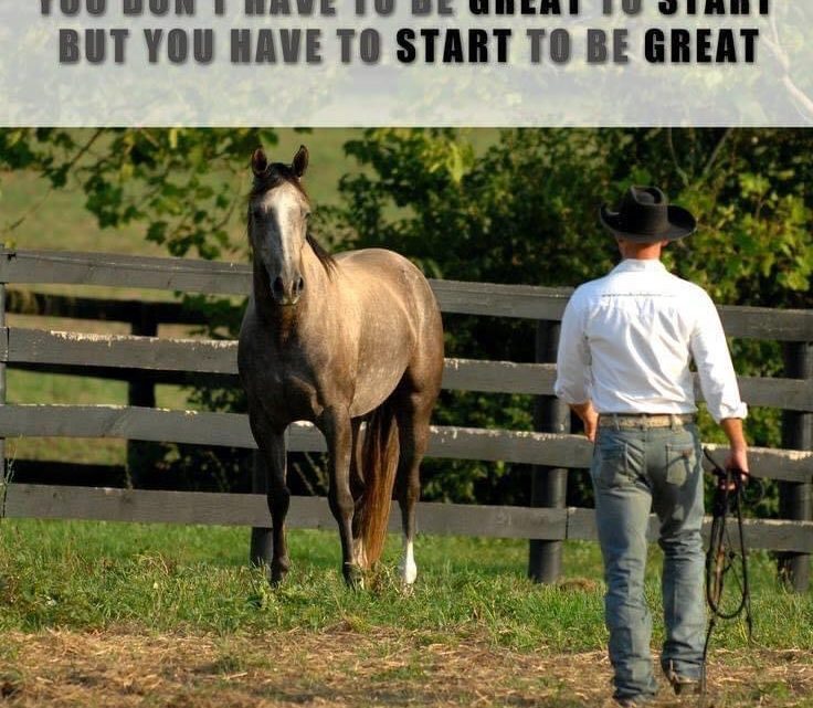 You have to start to be great…