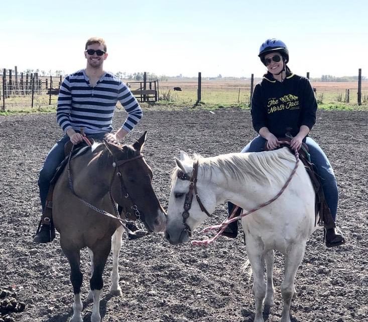 A husband and wife that ride horse together, stay together❤️Or something like that, right?!😉🙃